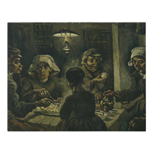 Vintage Van Gogh The Potato Eaters      Faux Canvas Print