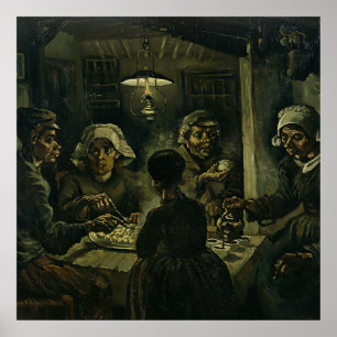 Vintage Van Gogh The Potato Eaters Poster