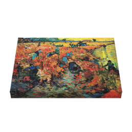 Vintage Van Gogh The Red Vineyard   Canvas Print