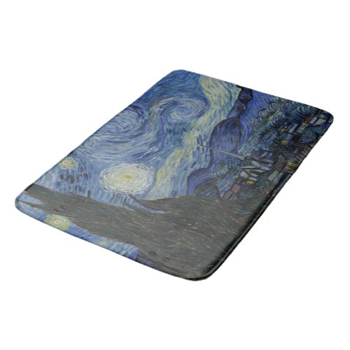 Vintage Van Gogh The Starry Night Bath Mat