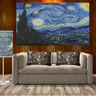 Vintage Van Gogh The Starry Night   Canvas Print