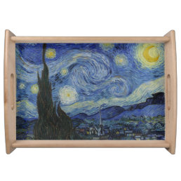 Vintage Van Gogh The Starry Night Serving Tray