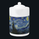 Vintage Van Gogh The Starry Night Teapot<br><div class="desc">This design is inspired by Vincent van Gogh's 1889 oil on canvas painting called "The Starry Night".</div>