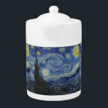 Vintage Van Gogh The Starry Night Teapot<br><div class="desc">This design is inspired by Vincent van Gogh's 1889 oil on canvas painting called "The Starry Night".</div>