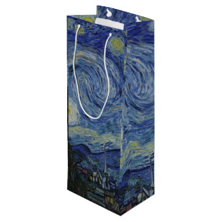 Vintage Van Gogh The Starry Night Wine Gift Bag