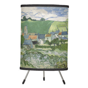 Vintage Van Gogh View of Auvers Tripod Lamp
