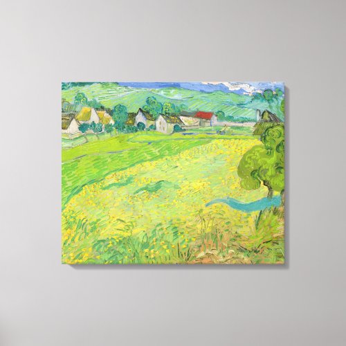 Vintage Van Gogh  View of Vessenots Near Auvers Canvas Print