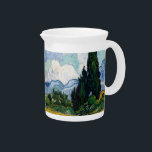 Vintage Van Gogh Wheat Field with Cypresses Beverage Pitcher<br><div class="desc">Incorporated in the design on this product is an appealing print of "Wheat Field with Cypresses" an oil on canvas painting created in 1890 by Vincent van Gogh. Vincent van Gogh (1853 – 1890) was a Dutch Post-Impressionist painter who in just over a decade created approximately 2, 100 paintings including...</div>