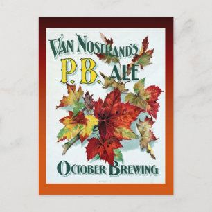 Vintage Van Nostrand's October Ale Postcard