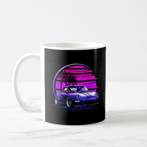 Vintage Vaporwave Retro Sunset 80s Car  Coffee Mug