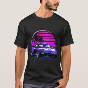 Vintage Vaporwave Retro Sunset 80s Car T-Shirt