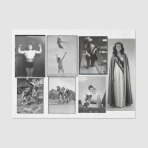 Vintage Variety Decoupage Collage  Tissue Paper