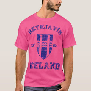 Vintage Varsity College Reykjavik Iceland T-Shirt