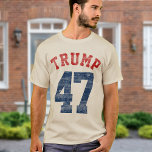 Vintage Varsity Donald Trump 47th President 2024 T-Shirt