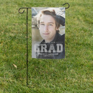 Vintage Varsity Graduation Garden Flag