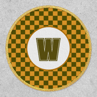 Vintage Varsity Look |Turmeric Yellow Khaki Checks Patch