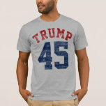 Vintage Varsity Pro President Donald Trump 45 T-Shirt