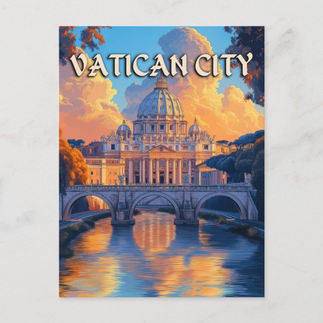 Vintage Vatican City Travel  Postcard (Front)