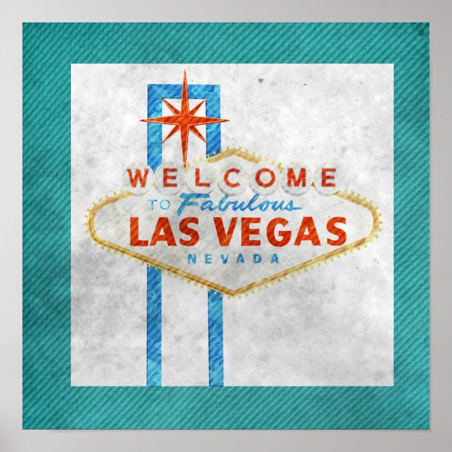 Vintage Vegas Sign Poster (Front)