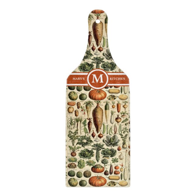 Vintage Vegetable Art by Adolphe Millot Cutting Board (Front)