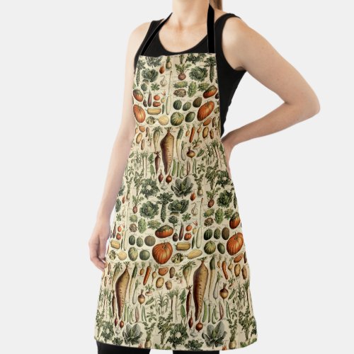Vintage Vegetable Art by Adolphe Millot Pattern Apron