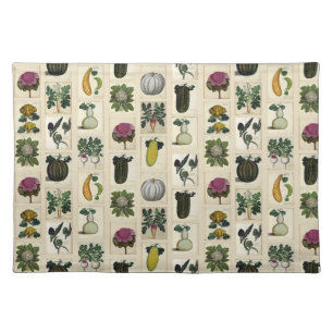 Vintage Vegetable Botanical Prints placemat