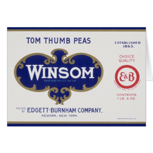 Vintage Vegetable Can Label Art Winsom Peas