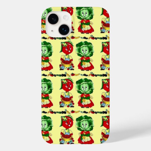 Vintage Vegetable Couple Case-Mate iPhone Case (Back)