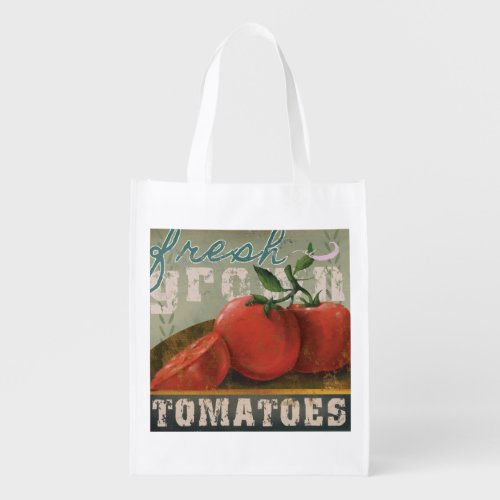 Vintage Vegetable Label Art Bag Fresh Tomatoes