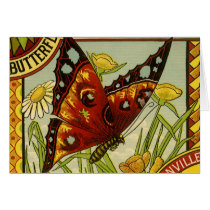 Vintage Vegetable Label Art, Butterfly Brand Beans