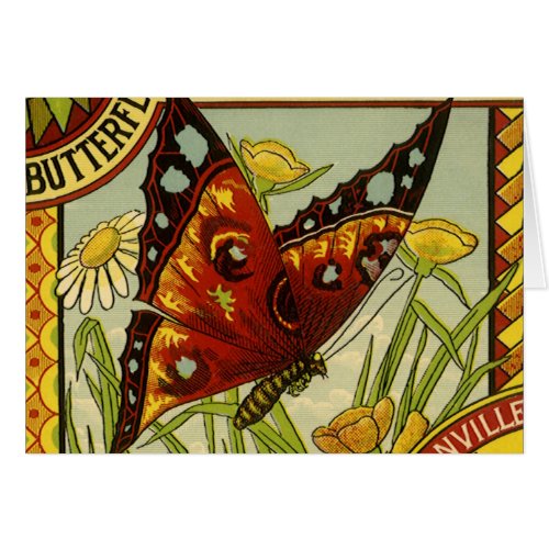Vintage Vegetable Label Art, Butterfly Brand Beans