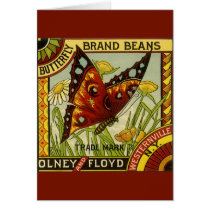 Vintage Vegetable Label Art, Butterfly Brand Beans