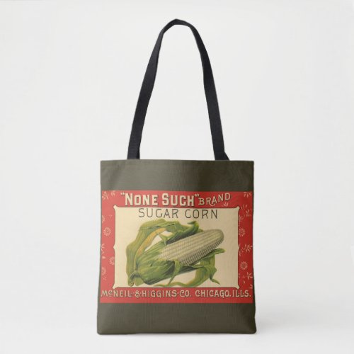 Vintage Vegetable Label Art None Such Sugar Corn Tote Bag