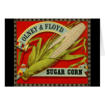 Vintage Vegetable Label, Olney & Floyd Sugar Corn