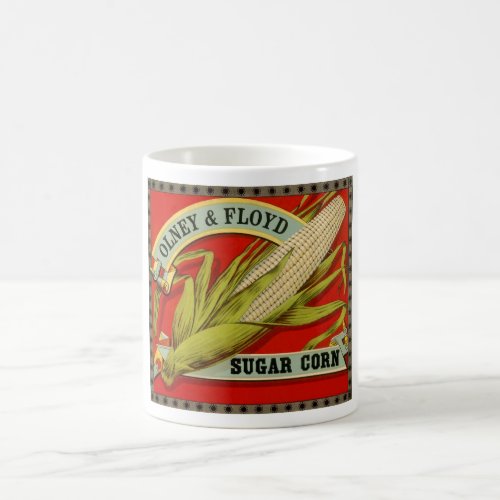 Vintage Vegetable Label Olney  Floyd Sugar Corn Coffee Mug