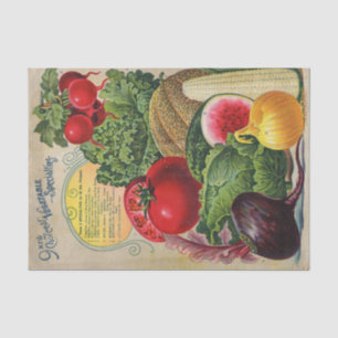 Vintage Vegetable Seed Catalog Tissue Paper