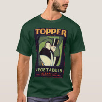 Vintage Vegetable Topper Label, Art Deco Romance