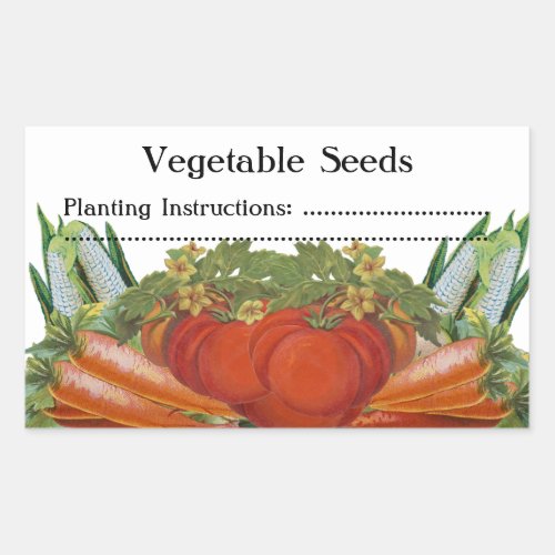 Vintage Vegetables Custom Seed or Canning Label