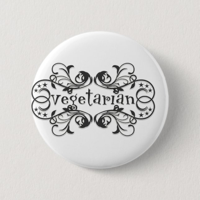 Vintage Vegetarian Button (Front)