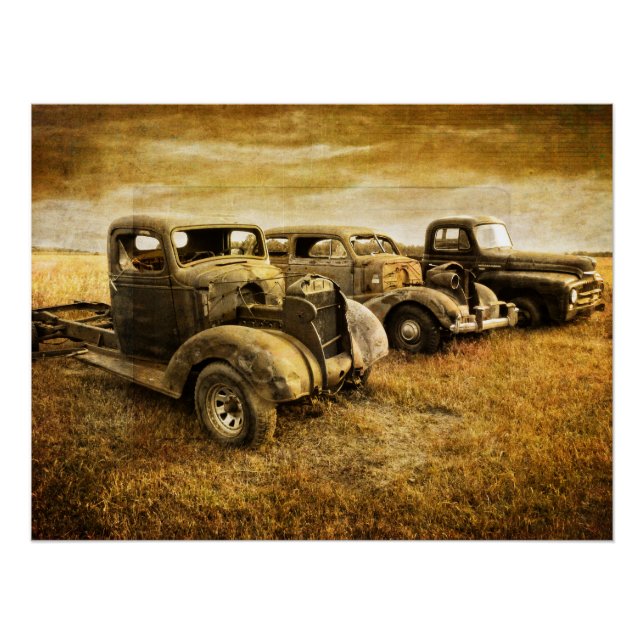 Vintage Vehicles Poster (Front)