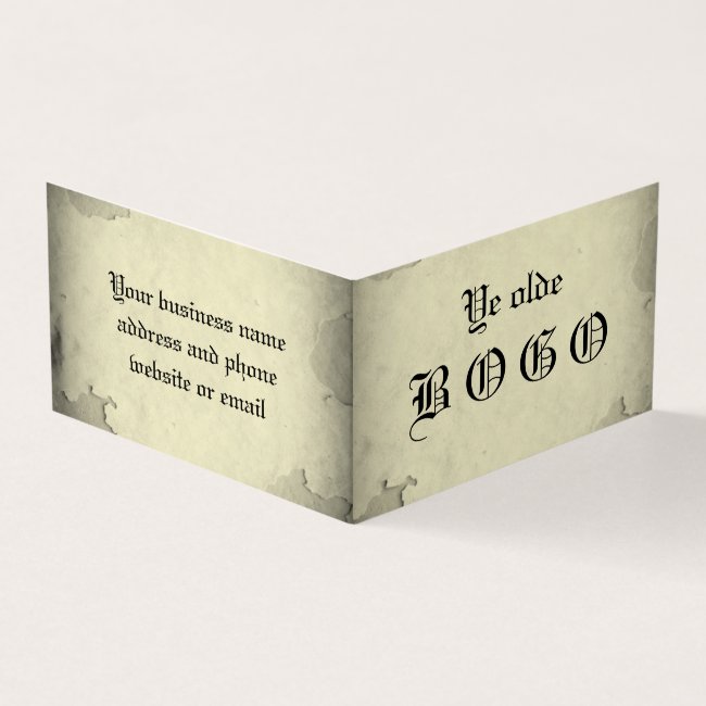 Vintage Vellum BOGO Loyalty Folded Card
