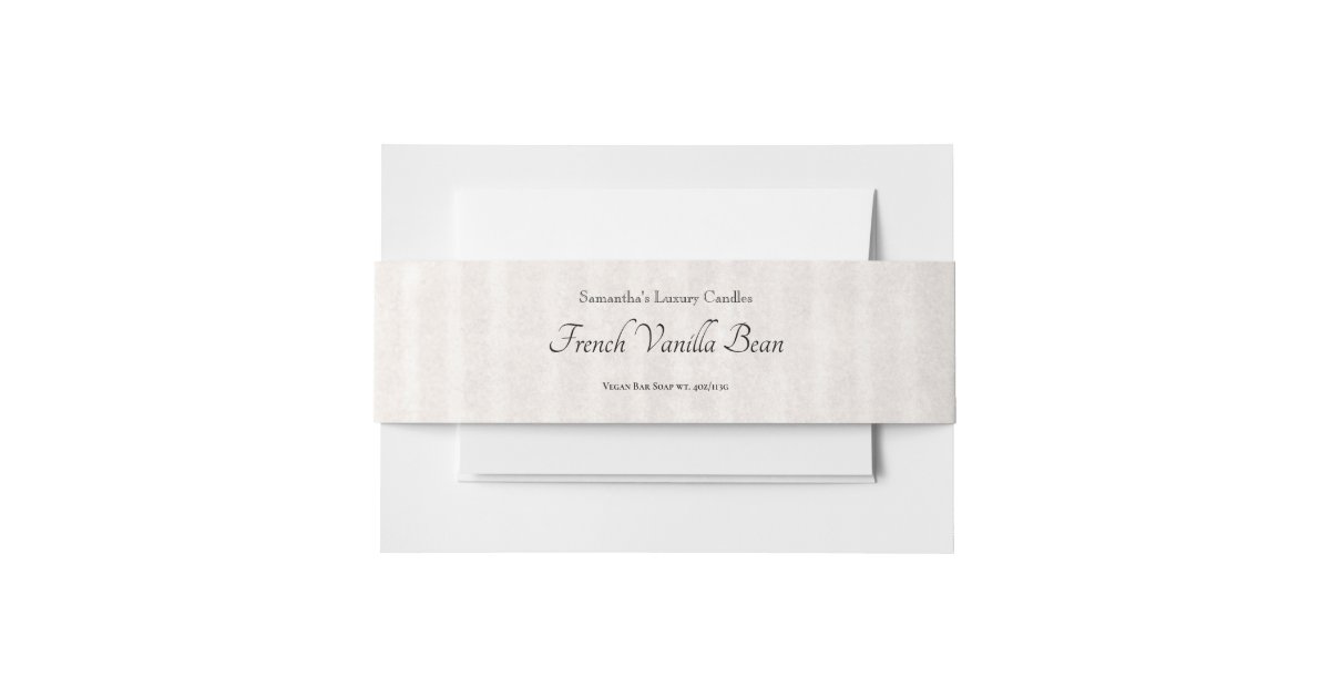 Vintage Vellum Cold Process Soap Label Template Invitation Belly Band |  Zazzle