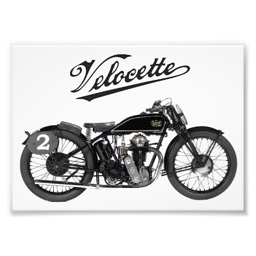 Vintage Velocette Motor Cycle  England Photo Print