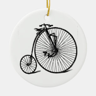 Vintage Velocipede Penny Farthing Bicycle Bike Ceramic Ornament
