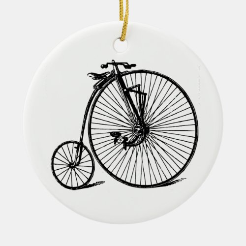 Vintage Velocipede Penny Farthing Bicycle Bike Ceramic Ornament