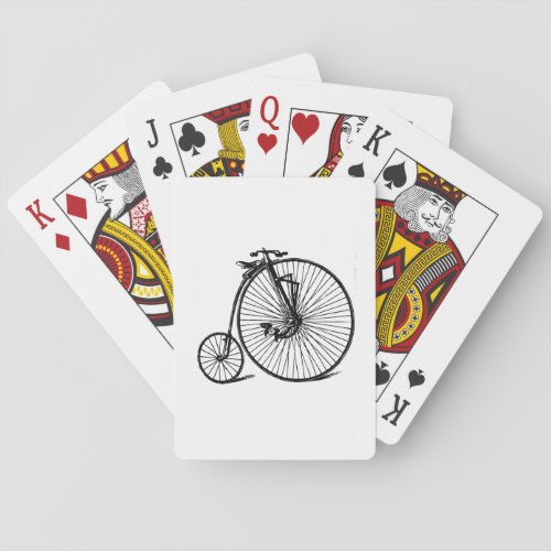 Vintage Velocipede Penny Farthing Bicycle Bike Playing Cards