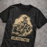 Vintage Velocitractor Farm Tractor Retro Funny