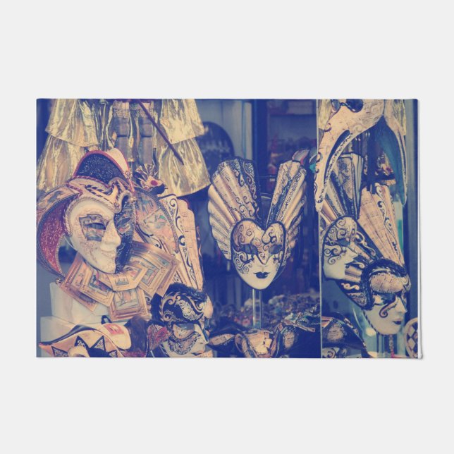Vintage Venetian carnival masks Doormat (Front)