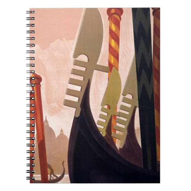 Vintage Venezia Gondolas Notebook (Front)