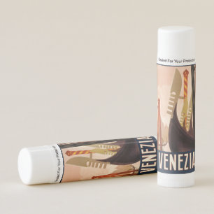 Vintage Venezia Italy Travel Art Venice Gondola Lip Balm